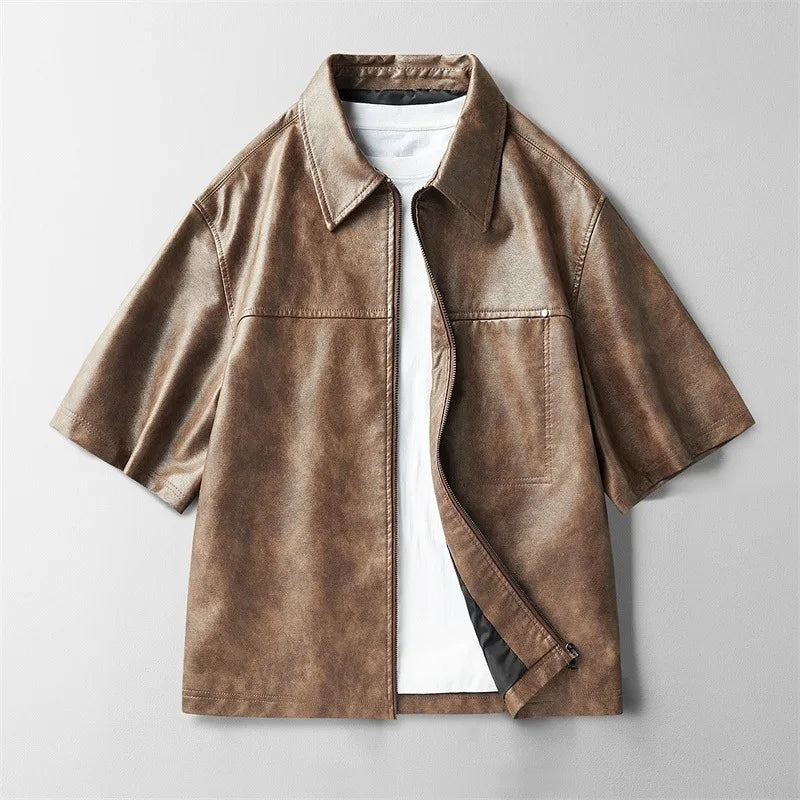 Ronan Leather Overshirt