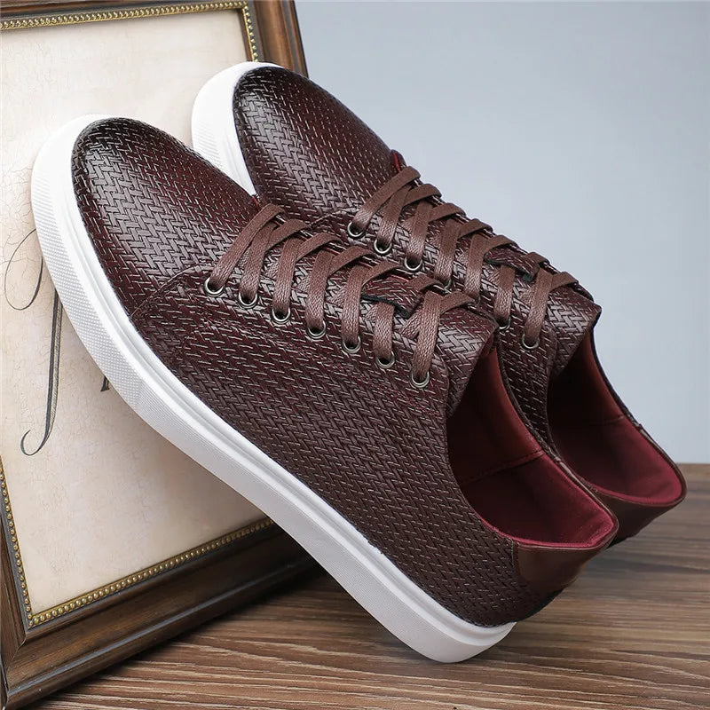 Beaumont Leather Weave Sneakers