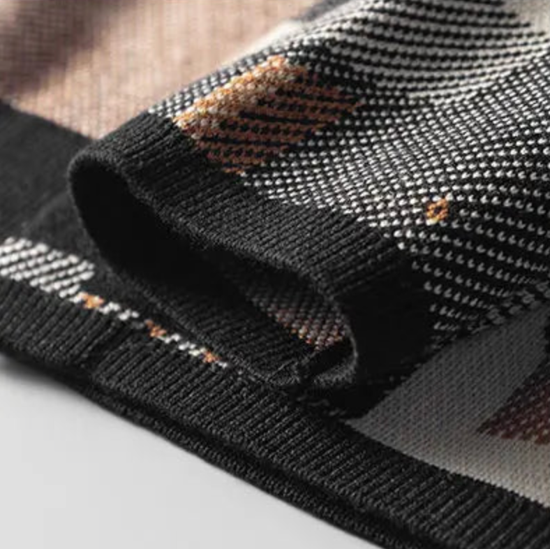 Abstract Wool Knitted Cardigan